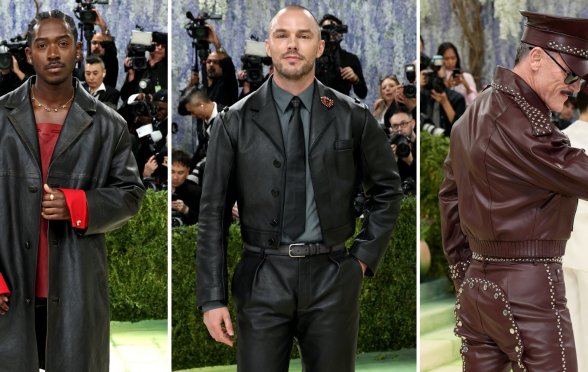Damson Idris, Nicholas Hoult and Luke Evans wore leather at the 2026 Met Gala