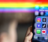 young person uses social media on mobile phone