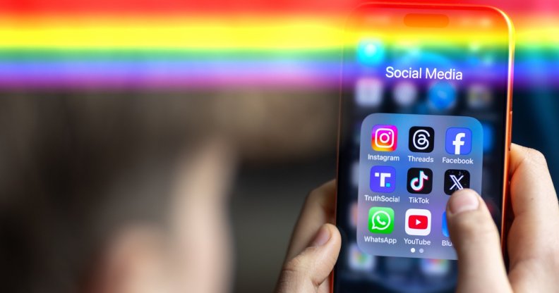 young person uses social media on mobile phone