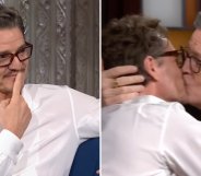 Pedro Pascal kissed Stephen Colbert on The Late Show