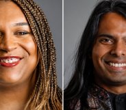 Iris Duane and Q Manivannan of the Scottish Green Party