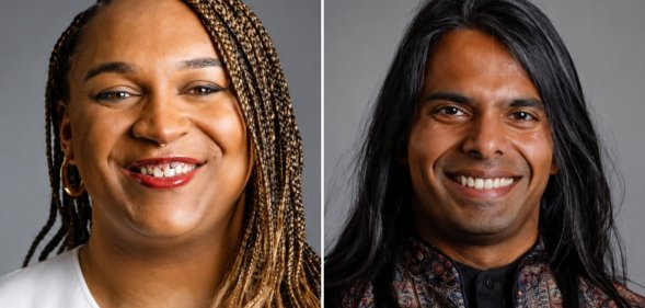 Iris Duane and Q Manivannan of the Scottish Green Party