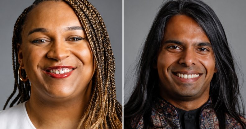 Iris Duane and Q Manivannan of the Scottish Green Party