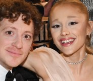 Ethan Slater, Ariana Grande, Jon M. Chu at the 31st Screen Actors Guild Awards held at Shrine Auditorium and Expo Hall on February 23, 2025 in Los Angeles, California. (Photo by Michael Buckner/Variety via Getty Images)
