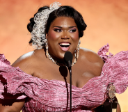 Qween Jean accepting an award at the Tony Awards