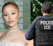 Ariana Grande and an ICE employee