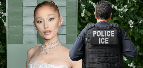 Ariana Grande and an ICE employee