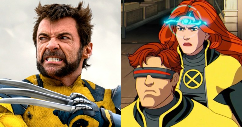 Hugh Jackman in ‘Deadpool & Wolverine’ and still from X-Men '97