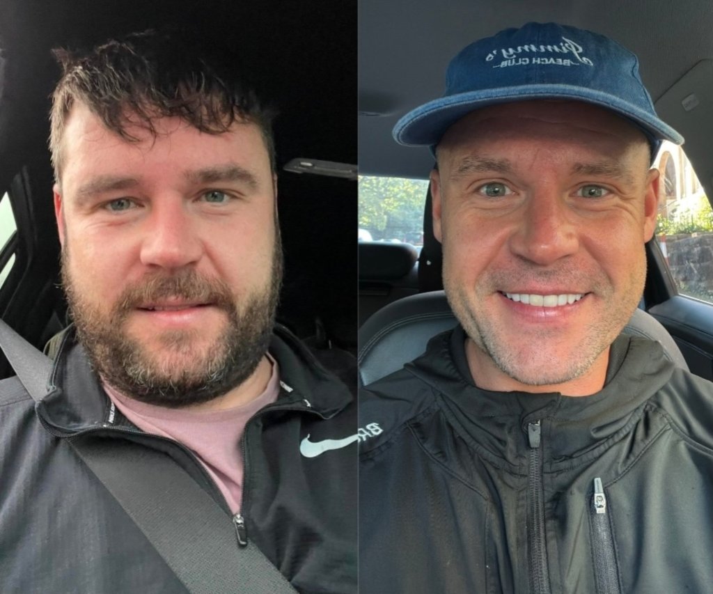 Danny Miller shows off his weight loss
