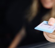 woman with driver's license