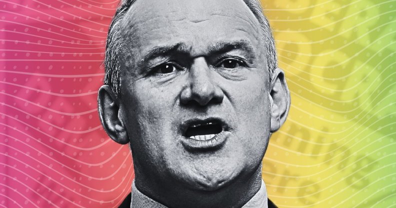 An edited picture of Ed Davey.