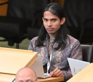 EDINBURGH, SCOTLAND - JUNE 11: Scottish Green Party MSP Q Manivannan during First Minister's Questions in the Scottish Parliament, on June 11, 2026, in Edinburgh, Scotland. (Photo by Ken Jack/Getty I
