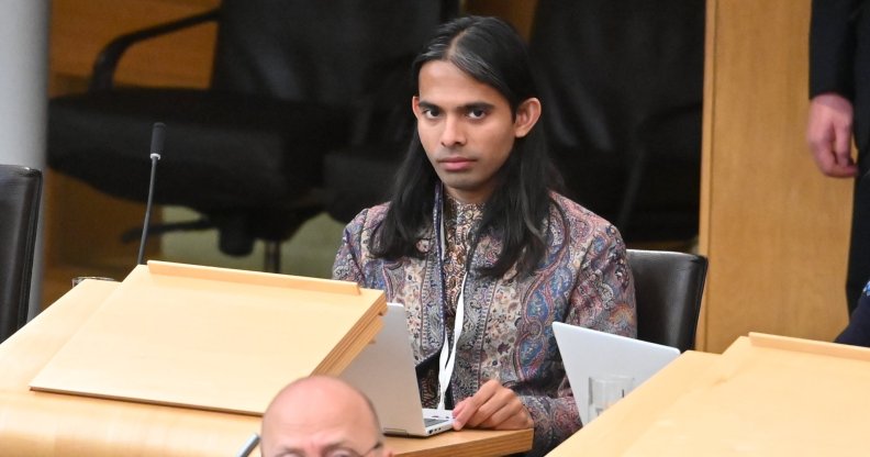 EDINBURGH, SCOTLAND - JUNE 11: Scottish Green Party MSP Q Manivannan during First Minister's Questions in the Scottish Parliament, on June 11, 2026, in Edinburgh, Scotland. (Photo by Ken Jack/Getty I