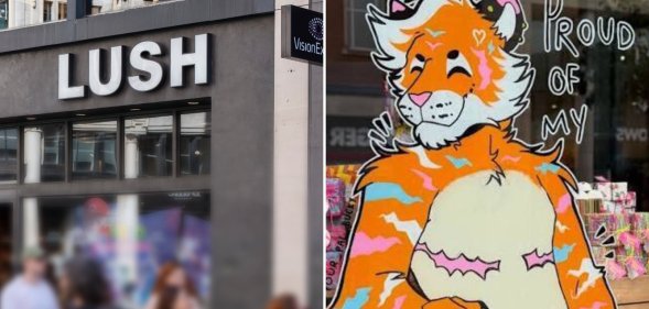 Lush have come under fire for a new window display