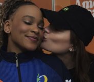 Rebeca Andrade and her partner