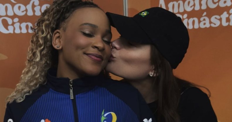 Rebeca Andrade and her partner