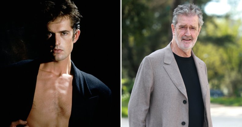 Rupert Everett in 1987 (left) and in 2026 (right)