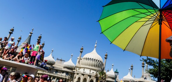 People line the streets to watch the Brighton Pride Parade