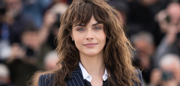 Cara Delevingne poses during Cannes photocall