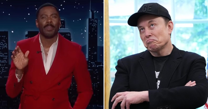 Colman Domingo and Elon Musk