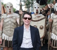 Elliot Page attends the premiere of "The Odyssey"