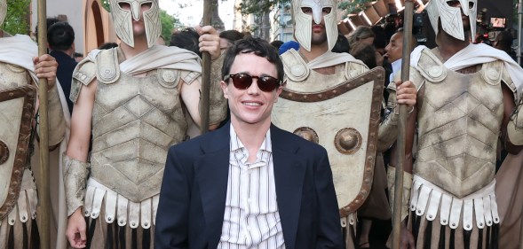 Elliot Page attends the premiere of "The Odyssey"