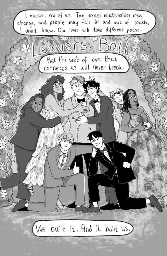 Heartstopper Volume 6 Leavers Ball illustration