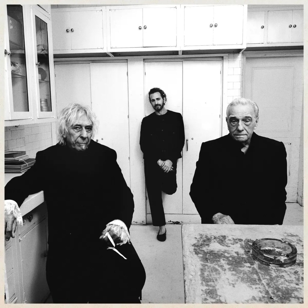 Music, Fashion, Film album cover John Cale, Marc Jacobs and Martin Scorsese