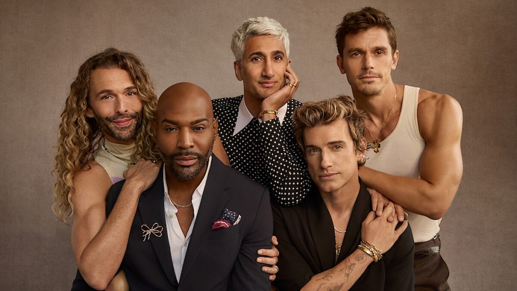Queer Eye season 10 hosts: Jonathan Van Ness, Karamo Brown, Tan France, Jeremiah Brent and Antoni Porowski.