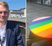 Restore Britain County Councillor Owain Clatworthy took offence to a rainbow picnic table