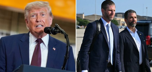 Donald Trump and his sons, Eric and Donald Jr