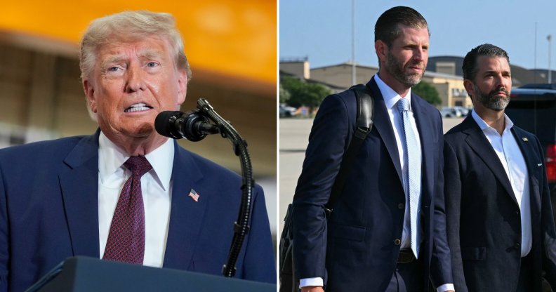 Donald Trump and his sons, Eric and Donald Jr