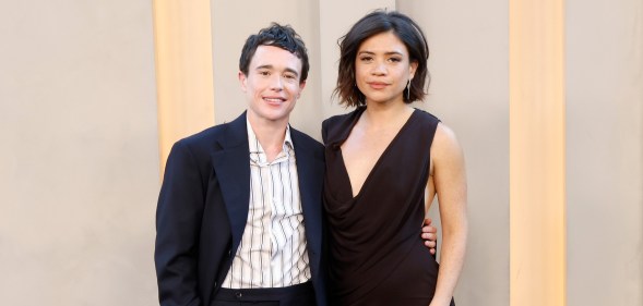Elliot Page and Julia Shiplett at the New York premiere for The Odyssey
