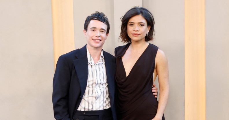 Elliot Page and Julia Shiplett at the New York premiere for The Odyssey
