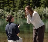 Emily Clark and Jaime Bourbonnais proposal photo