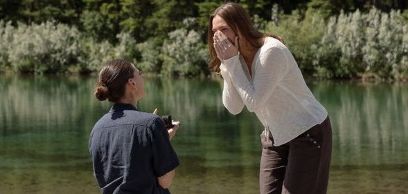 Emily Clark and Jaime Bourbonnais proposal photo