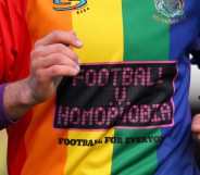 A rainbow shirt for Football v Homophobia