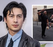 Hudson Williams and his bodyguard Brad