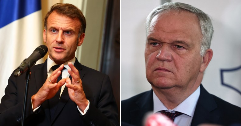 Emmanuel Macron and François-Noël Buffet