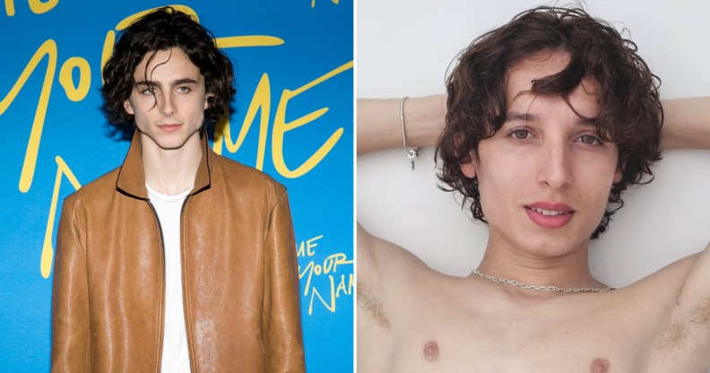 Eddie Veyro (right) claims fans like him because he looks like Timothée Chalamet