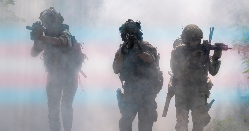 military with trans colours