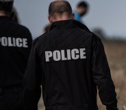 REZOVO, BULGARIA - SEPTEMBER 15: A Bulgarian Border Police helicopter officers walks at the land border between Bulgaria and Turkey on September 15, 2021 in Rezovo, Bulgaria. Authorities here have cited an increase in the rise of migrants attempting to cross the border from Turkey. (Photo by Hristo Rusev/Getty Images)