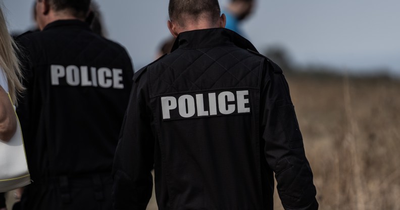 REZOVO, BULGARIA - SEPTEMBER 15: A Bulgarian Border Police helicopter officers walks at the land border between Bulgaria and Turkey on September 15, 2021 in Rezovo, Bulgaria. Authorities here have cited an increase in the rise of migrants attempting to cross the border from Turkey. (Photo by Hristo Rusev/Getty Images)