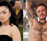 Charli XCX (L) and gay adult star Christian Wilde (R) appear in I Want Your Sex. (Getty/Instagram @christianwilde89)