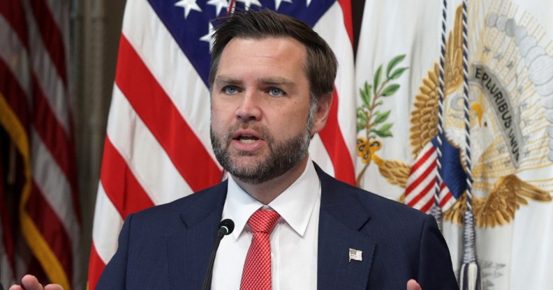 US Vice President JD Vance during a speech