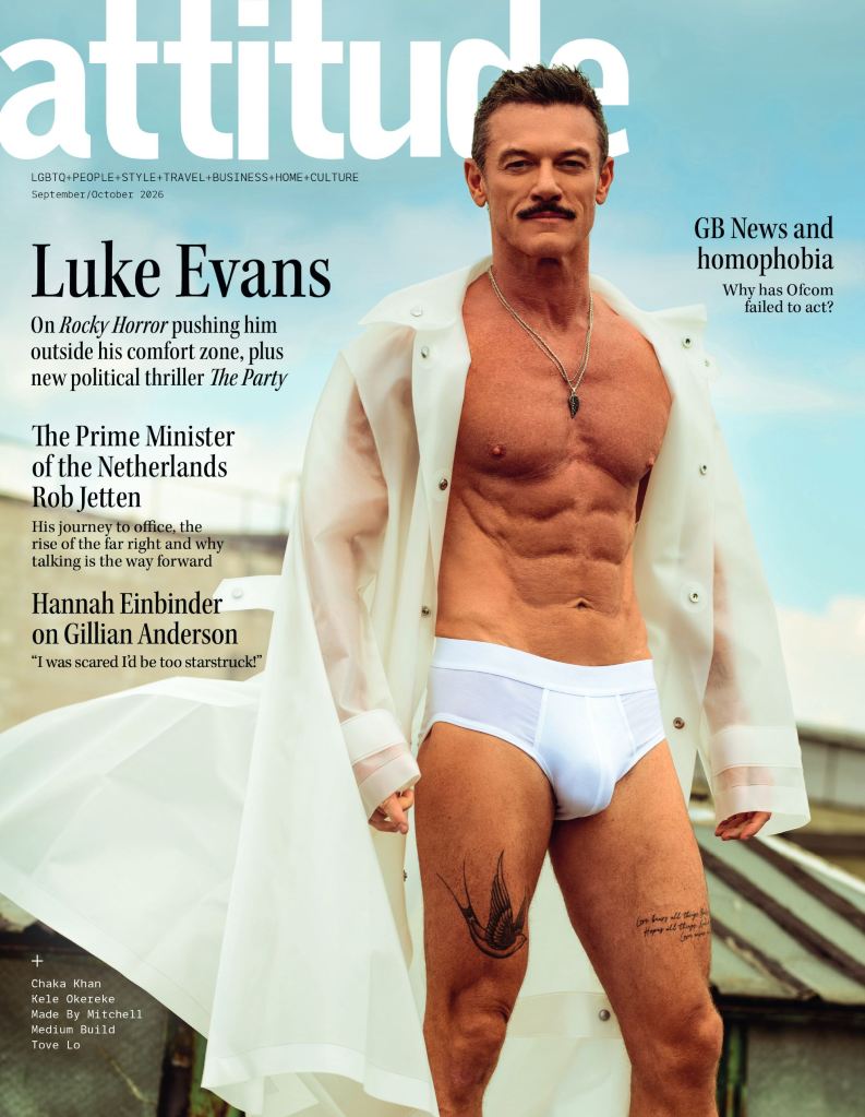Luke Evans photographed by Taylor Miller for Attitude magazine