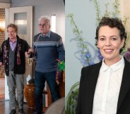 Mabel (Selena Gomez), Oliver (Martin Short) and Charles (Steve Martin) and Olivia Colman headshot