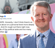 Ken Jennings with a screenshot of a Bluesky post written by him