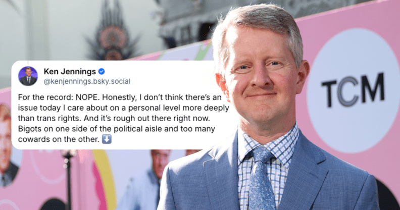 Ken Jennings with a screenshot of a Bluesky post written by him