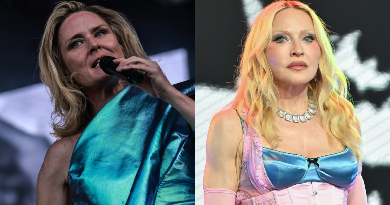 Róisín Murphy (L) is taking issue with Madonna (R) for being a trans ally (Getty)